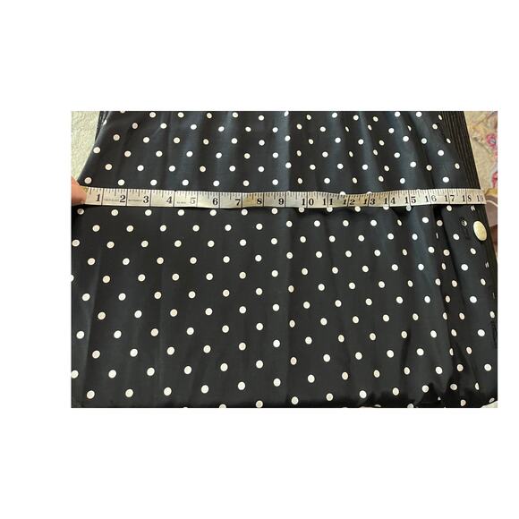 Vintage 90's Just Jacalyn Polka Dot Side Button Midi Dress - Picture 10 of 10